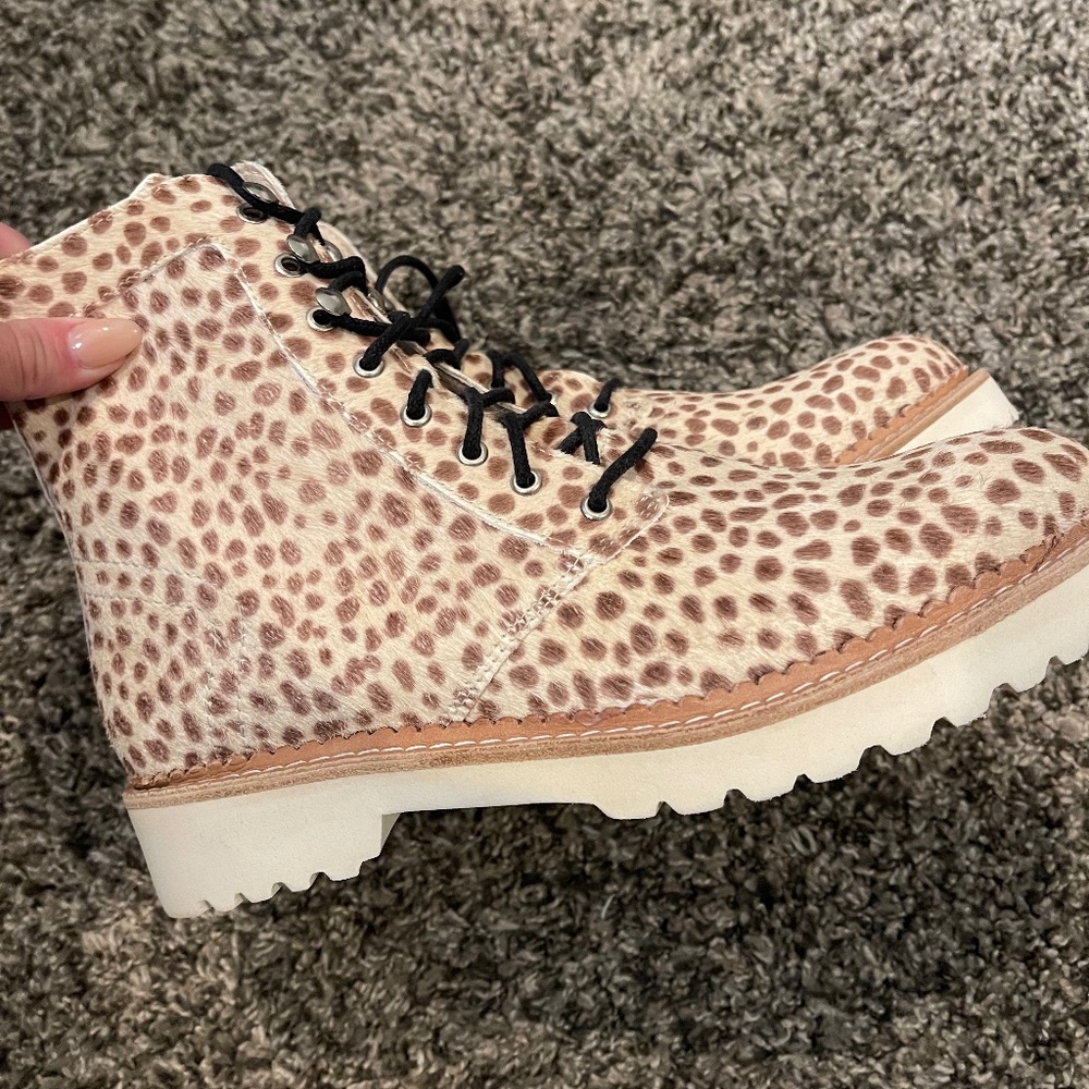 Dolce Vita Cheetah Combat Boots Never worn
